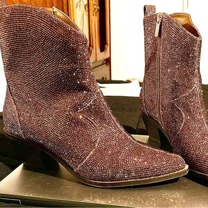 Jessica Simpson Diamond Brown Ankle Boots